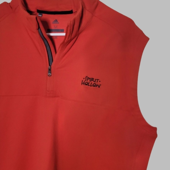 Adidas Orange Vest with High Collar and Quarter-Zip Sz M - Picture 5 of 7